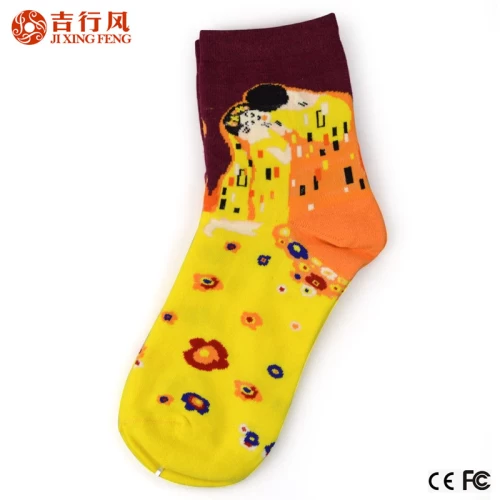 individualized newest style of artistic work knitting socks,china socks manufacturer custom art socks