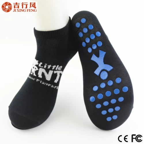 trampoline park anti slip cotton socks with human type, breathable, sweat-absorbent, OEM service