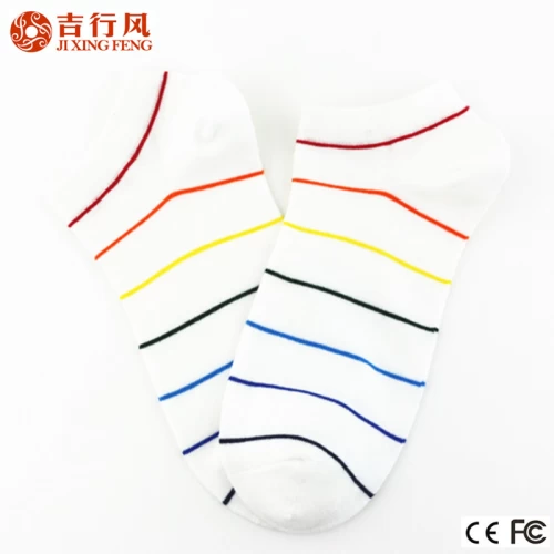 wholesale custom best selling elegant soft popular mens white striped socks