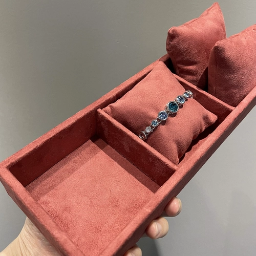 China customize wooden jewelry display stackable pillow display tray bracelet display tray manufacturer