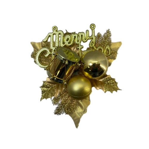 Senmasine kerstprikkers voor arrangementen en kransen DIY-decoratie gemengde dennenappel glitterbal vrolijk prikker