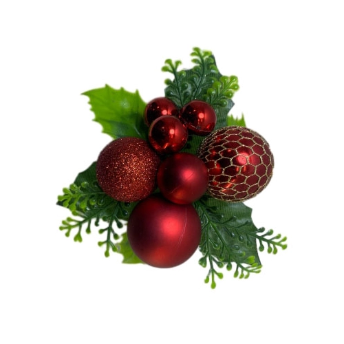Senmasine rode kerstprikkers ornamentballen met kunstmatige bladeren dennenappel kerst wintervakantie DIY-decoratie