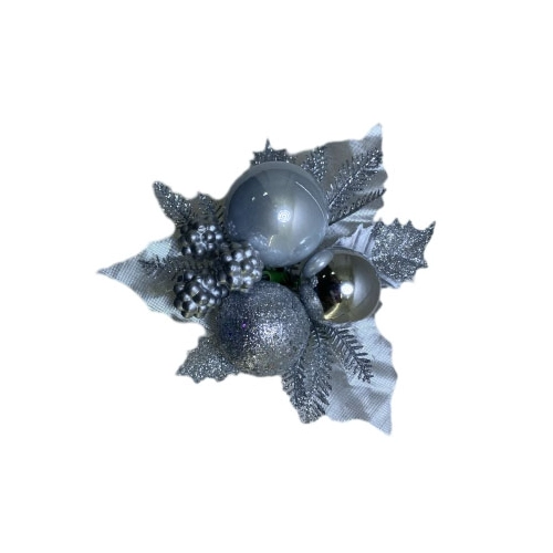 Senmasine zilveren kerstversieringen met glitterversieringen DIY kerstcadeau vakantie winterdecoratie