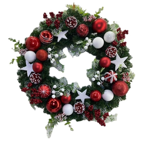 Senmasine 40 cm 50 cm ghirlanda natalizia per porta per festival natalizi invernali da appendere decorativi