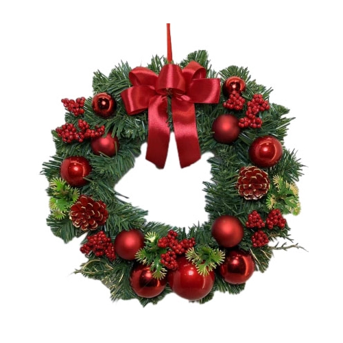 Senmasine 30 cm 50 cm porta ghirlanda di Natale per le vacanze appese decorazioni decorative con fiocchi misti ornamenti palla di Natale