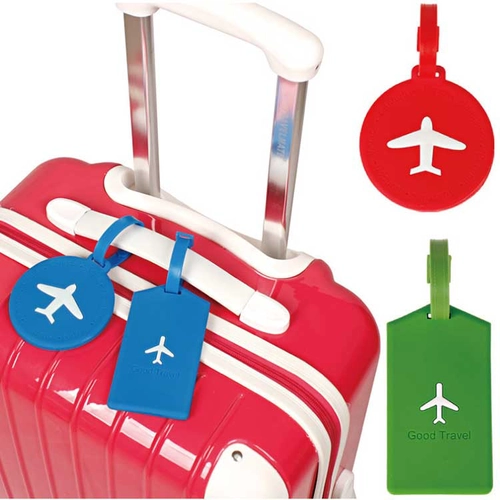 定制软 PVC 硅胶纪念品航空公司行李牌批发