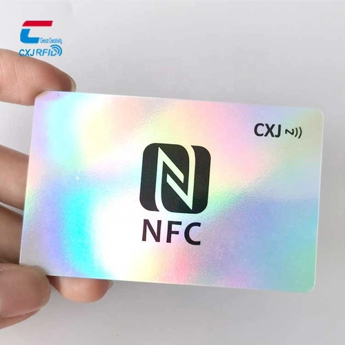 Cartão colorido de mídia social NFC RFID em PVC atacado de cartão de visita NFC