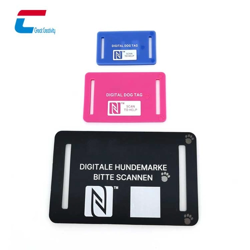 Las pulseras RFID con código QR personalizado etiquetan el fabricante de etiquetas de seguimiento de identificación de mascotas