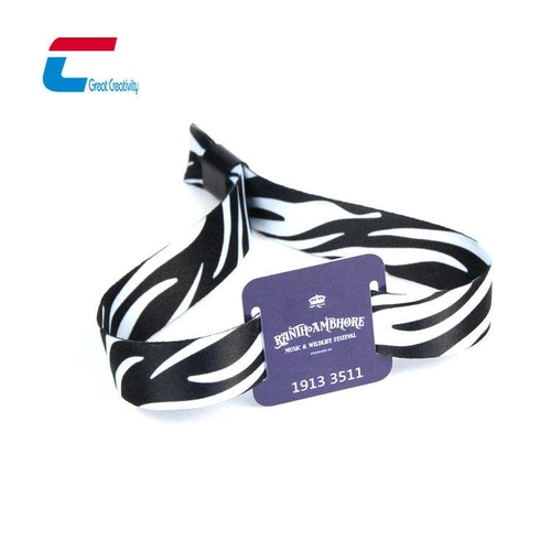 Chine Bracelet en tissu RFID Bracelet textile NFC TK4100 F08 Puce à l'intérieur du fabricant fabricant