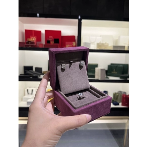 Nouveautés bijoux bague en diamant pendentif emballage violet daim microfibre matériel boîte de mode