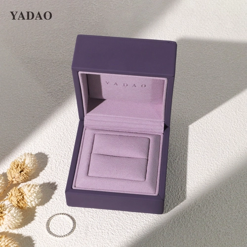 China 2024 new arrivals purple color leather jewelry box manufacturer