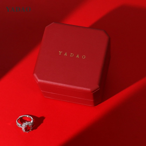 2024 new arrivals red pu leather wooden box