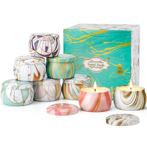 China Senmasine 8pcs Soy Wax Candle Scented Gift Sets Custom Label Luxury Aromatherapy Scented Candles manufacturer