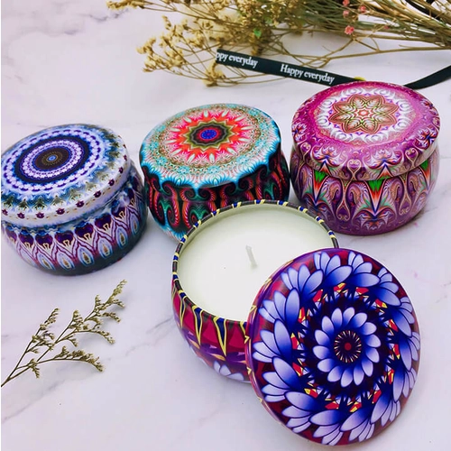 El regalo de lujo de la vela perfumada DIY de la cera de soja de Senmasine 12pcs fija el aromaterapia de encargo del logotipo
