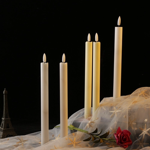 Senmasine real wax flameless led taper candle remote control candles Non-Toxic Unscented Smokeless Home Decoration