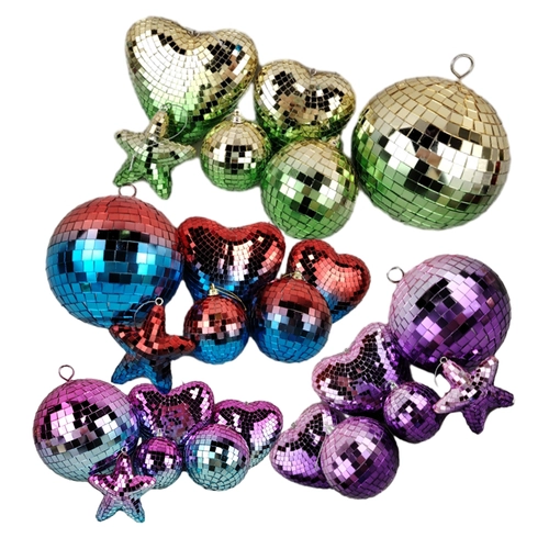 China Senmasine Hanging Mirror Disco Ball for Party Festival Decoration 7.5-30cm Round Heart Star Shaped Different Sizes manufacturer