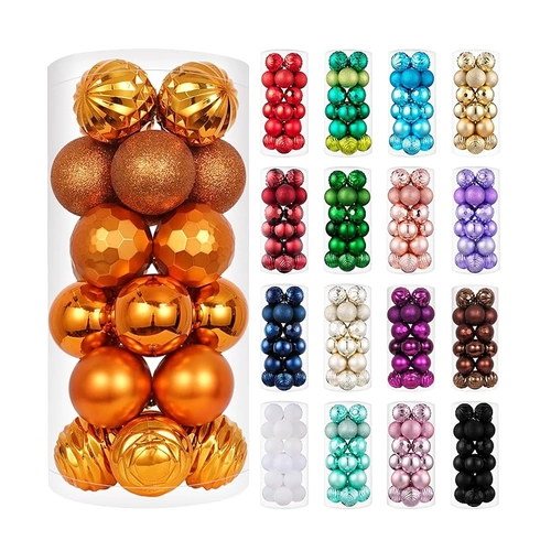 24CT Orange Christmas Ball für Herbst Thanksgiving Holiday Decor 2,36 
