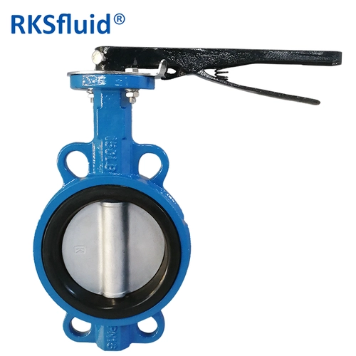 ผู้จัดจำหน่ายของจีน ANSI Cast Ductile Iron Wafer Lug ประเภทวาล์วผีเสื้อที่นั่ง EPDM ยืดหยุ่น DN100 PN16