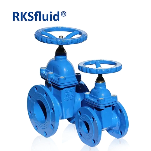 Vanne à vanne à joint d'eau à siège résilient, en fonte ductile DIN F4, volant à main le plus populaire DN100 PN16