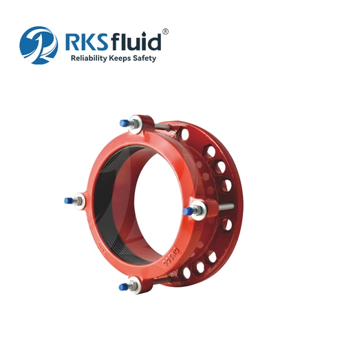 China Universeller Flanschadapter für PVC-HDPE-Rohr, Flanschadapter, Wasserversorgung, OEM-Rohrflanschadapter aus duktilem Eisen, PN25 Hersteller