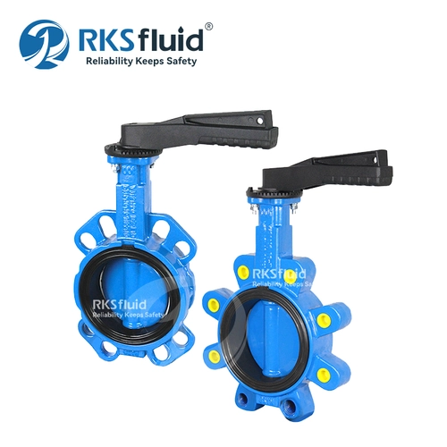 China DN100 PN16 Wafer Lug Resilient Seat Butterfly Valve manufacturer