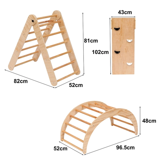 Conjunto de escalada, equipo de entrenamiento sensorial para el hogar, marco interior para niños, tobogán plegable, mono triangular, marco de escalada en roca