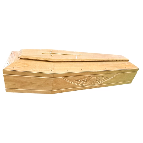 Funeral Supply Paulownia-Massivholzsarg für Beerdigungen mit Blumenschnitzsärgen und Schatullen