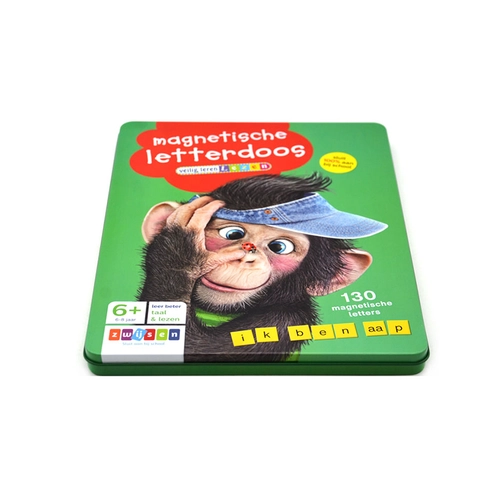 Toddler learning card tin box