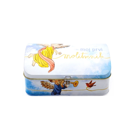 Boîte de rangement en métal avec couvercle