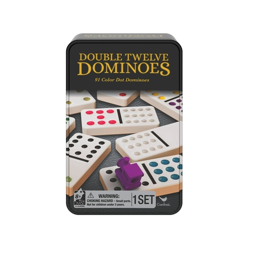 Boîte en fer blanc pour jeu de dominos personnalisé