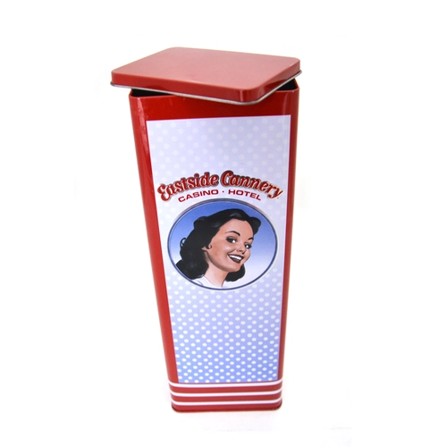 Kotak Timah Coklat Produk Kesihatan Rectangle Custom