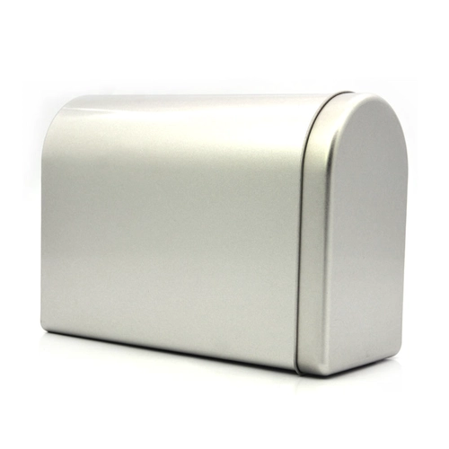 Manufacturer Mailbox Shape Tin Box With Hinged Lid