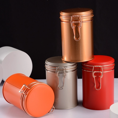 Customized Loose Leaf Tea Tin Canister Airtight Coffee Tin Can with Lock