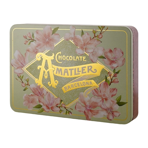 Caja de lata de chocolate rectangular impresa personalizada