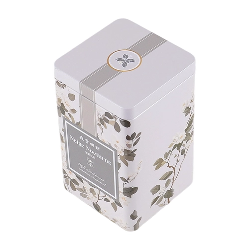 Lata de té cuadrado impreso personalizado