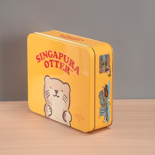 Recipiente de lata de galletas rectangular personalizado