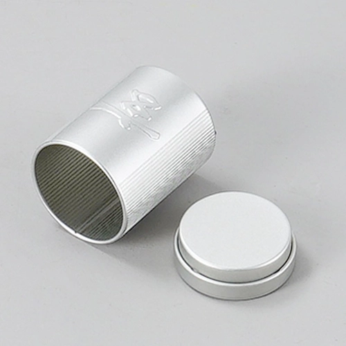 Individuell bedruckte kleine runde Blechdose aus Metall