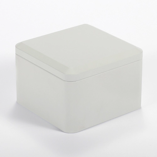 Custom-designed square tin storage box