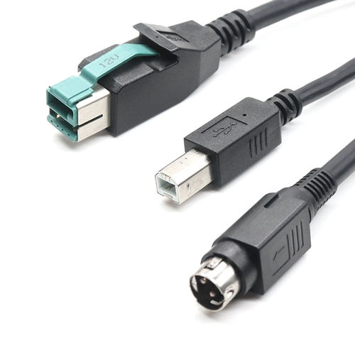 Cavo USB alimentato da 12 V personalizzato per sistemi POS e dispositivi medici | Produttore di cavi di alimentazione e dati