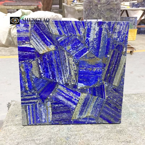 Kundenspezifische 600 x 600 Lapislazuli-Fliesen-Edelsteinplatte