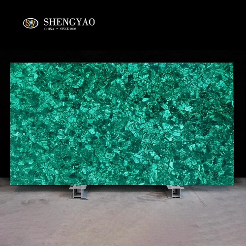 Chine Dalle de pierre semi-précieuse en malachite verte | Fournisseur de dalles de pierres précieuses Chine fabricant