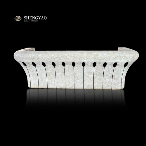 Banco reception in cristallo bianco retroilluminato | Un pezzo di lusso per spazi esclusivi