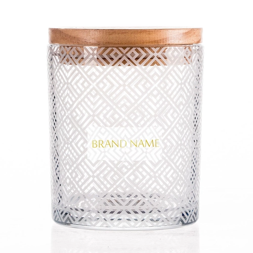China Frosted Decal Candle Holder 11oz manufacturer