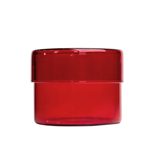 China Borosilicate Glass with Glass Lid For Candles Transparent Red manufacturer