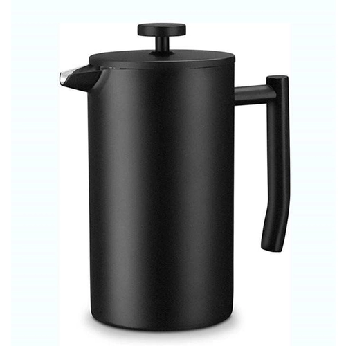 China Black Double-Wall Stainless Steel French Press manufacturer