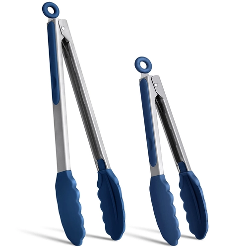 China Custom Stainless Steel Kitchen Tongs with Silicone Tips – 600°F Heat Resistant manufacturer
