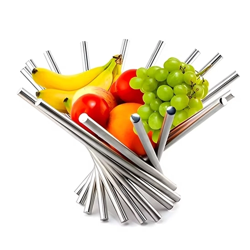 China Modern Stainless Steel Spiral Fruit Basket manufacturer