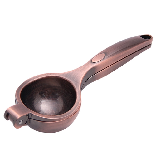 China Copper Plated 304 Stainless Steel Handheld Lemon Squeezer – Ø70 mm Bowl, Manual Citrus Press manufacturer