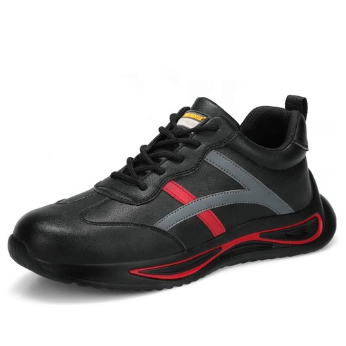 China TM261 anti slip microfiber leather steel toe prevent puncture waterproof men sneaker safety shoes work manufacturer