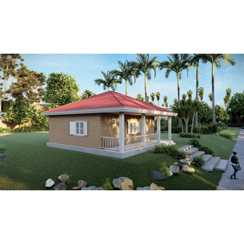 China Single-Story 2 Rooms Lightweight Modular Prefab Activity House, Modular Cabin With Front Porch manufacturer
